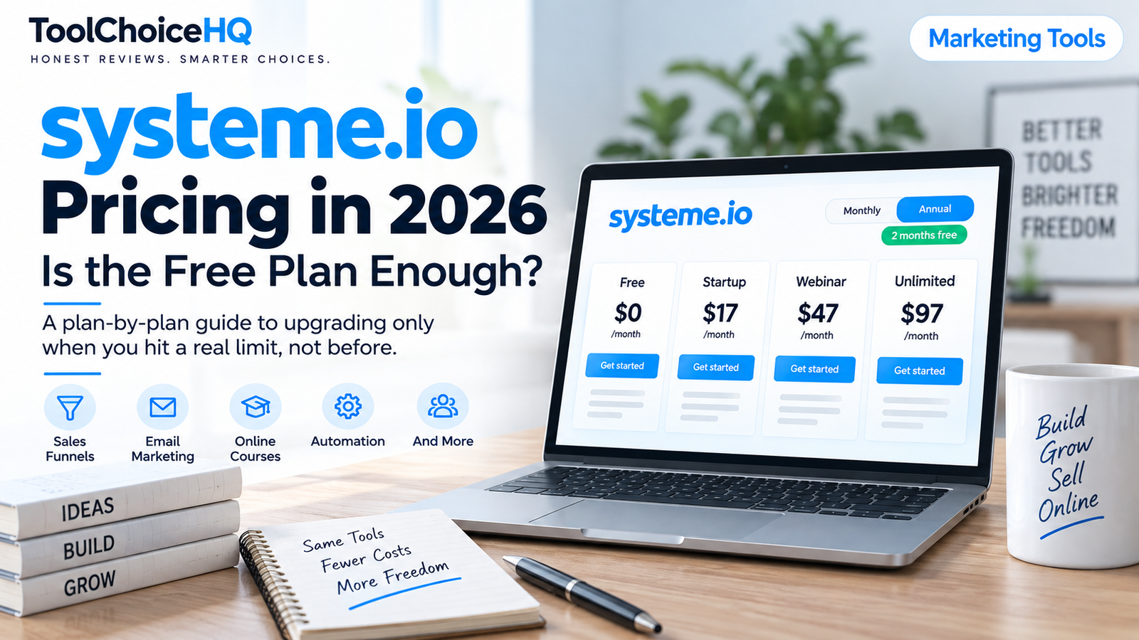 Systeme.io Pricing in 2026: Is the Free Plan Enough?